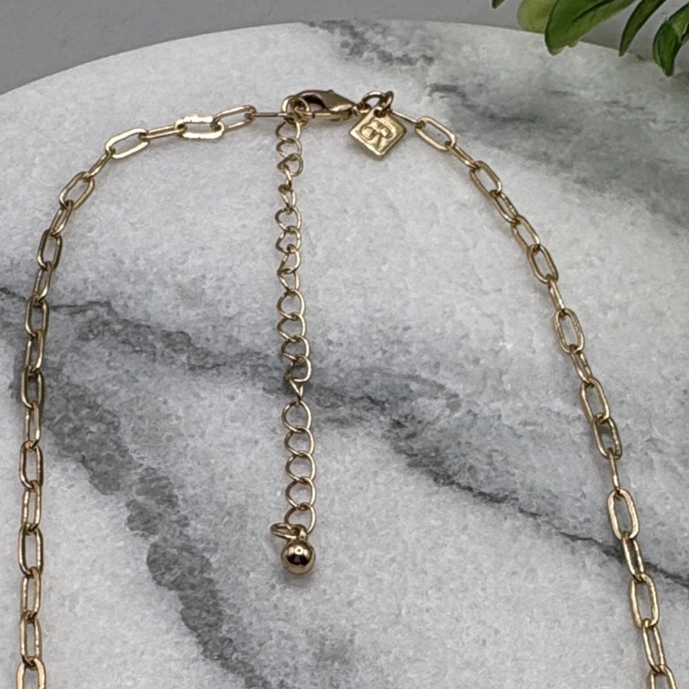 Banana Republic Gold Chain Necklace with Glass Pearl Pendant - Women's Jewelry - Picture 4 of 4